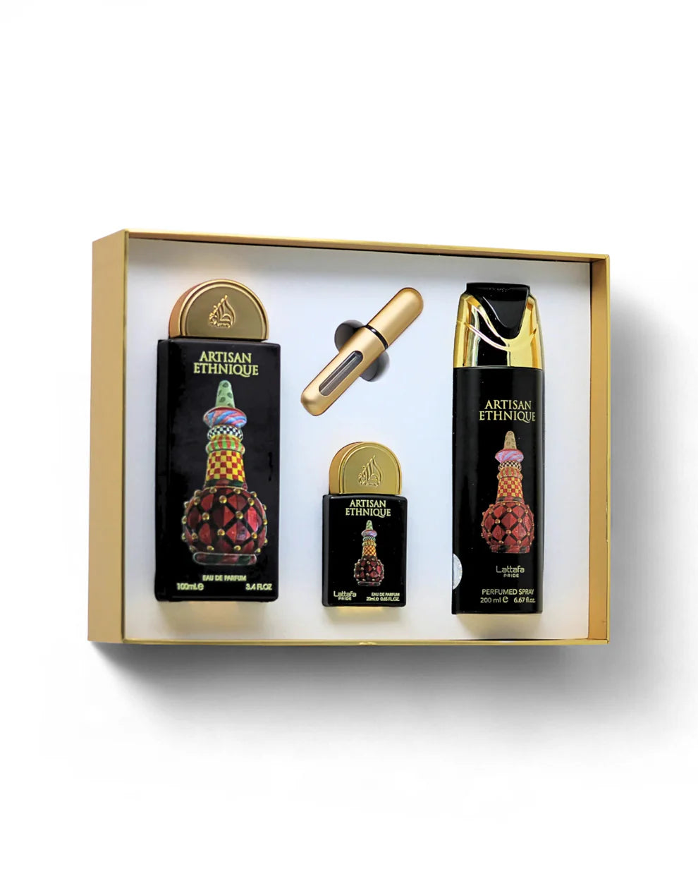 Conjunto Perfume + Miniatura + Desodorizante - Artisan  Ethnique  by Lattafa