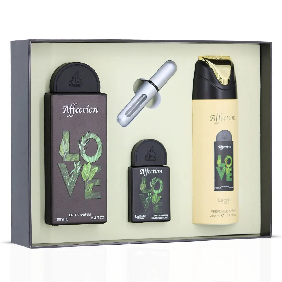 Conjunto Perfume + Miniatura + Desodorizante - Affection Love by Lattafa