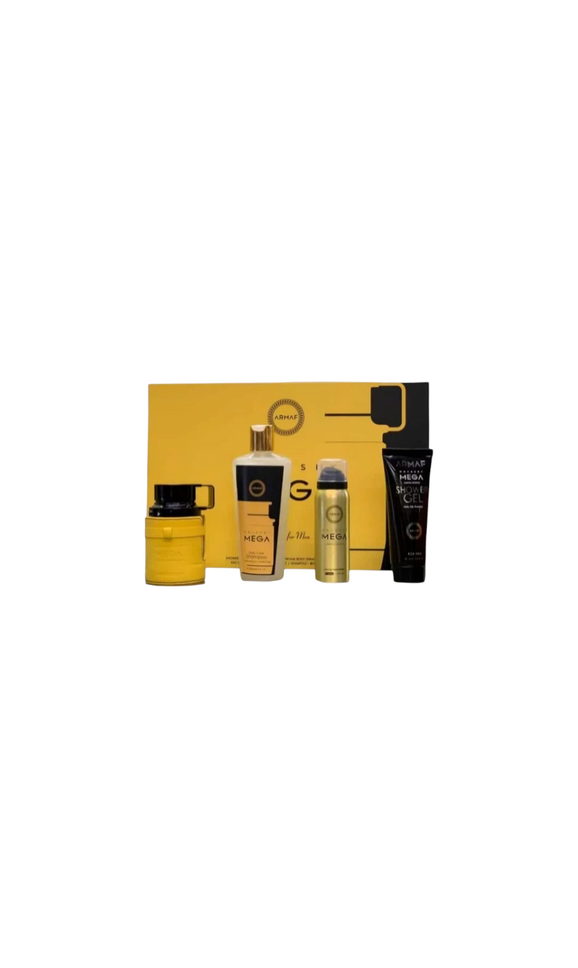 Conjunto Perfume + Gel de banho + Body lotion spray + Shampoo - Odyssey Mega by ARMAF
